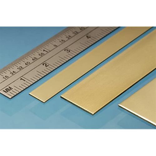 Albion Alloys BS2M Messing strips, 12 x 0,4 mm, længde 305 mm, 4 stk pr. pakke